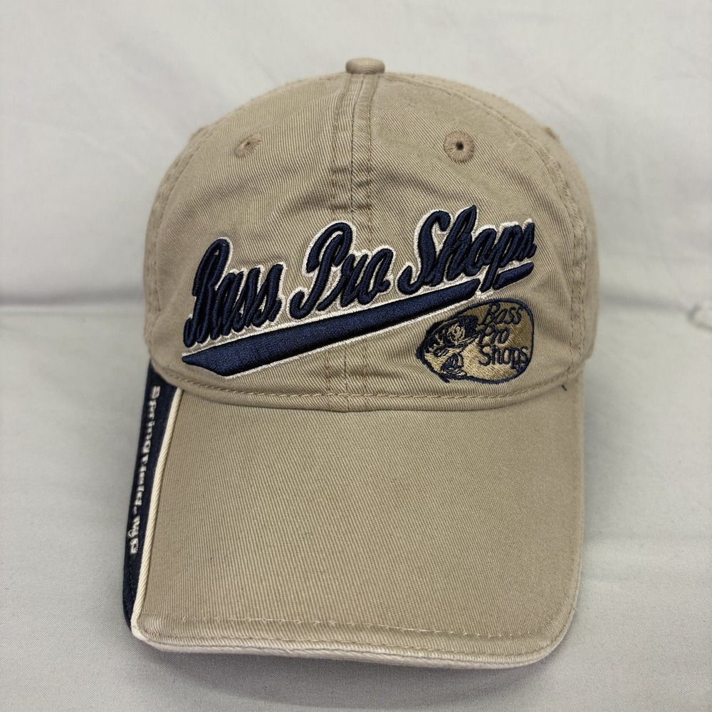 Bass Pro Shops Baseball Hat Springfield MO Unisex OSFM Tan Embroidered Cap